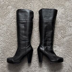 Steve Madden Black Leather Boots